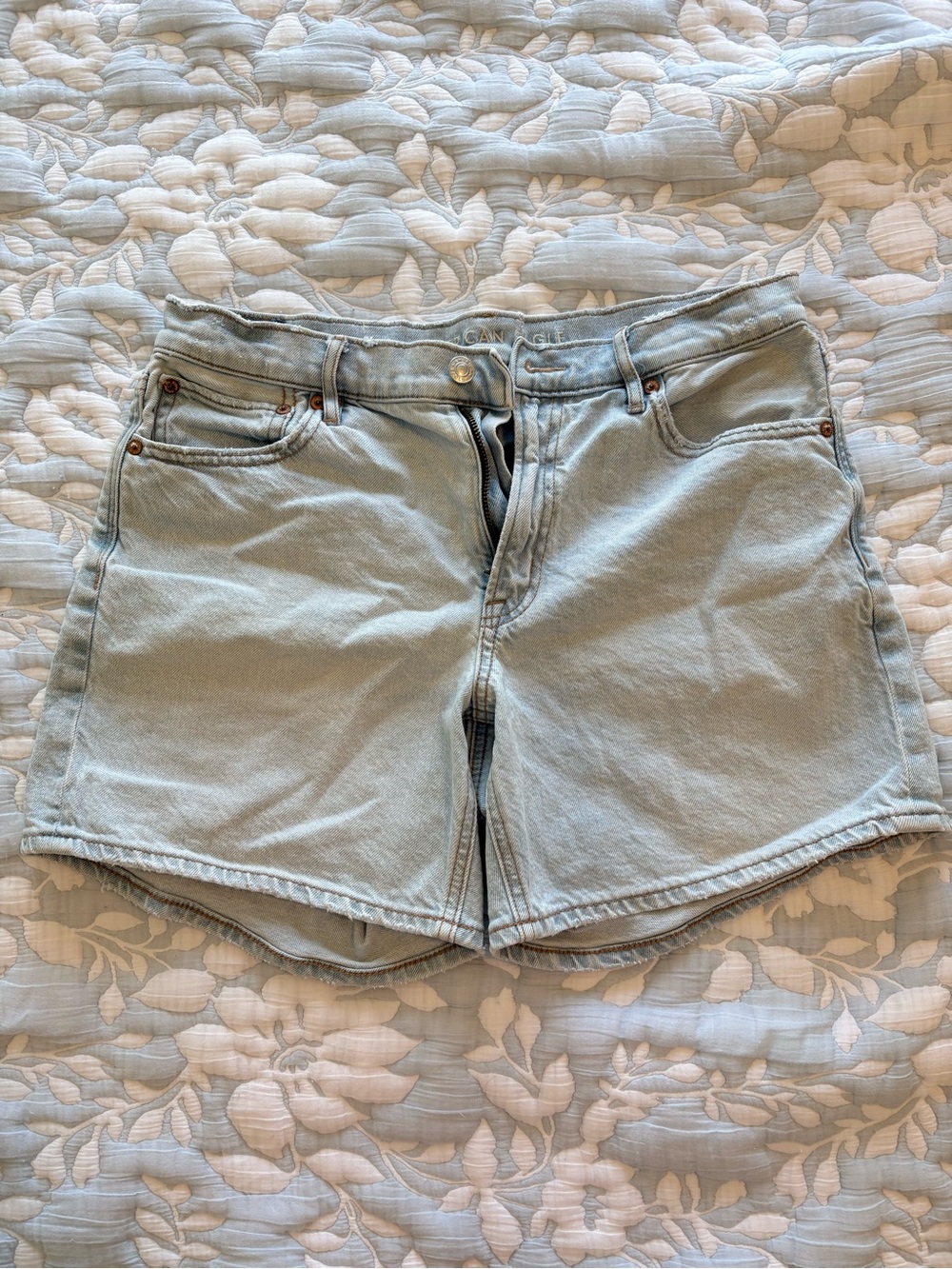 American Eagle Outfitters Strigid Light Wash Denim Shorts
